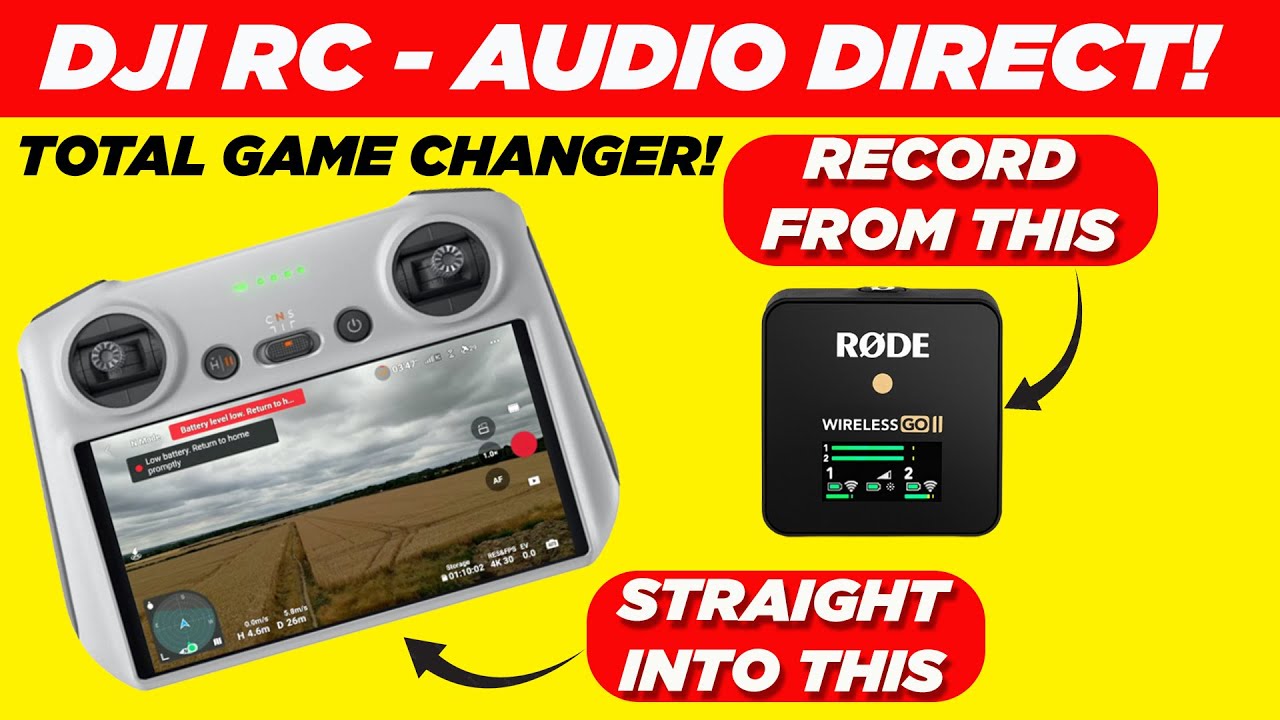 DJI RC screen recording WITH AUDIO - No more separate recording - Direct input
