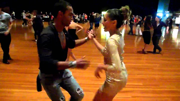Sharon Pakir social dance cha cha with Roberto Pau...
