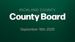 Richland County Board - 2025/09/16
