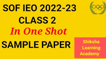 IEO || 2022-23 || Class 2 || International English Olympiad || Solved Sample Paper