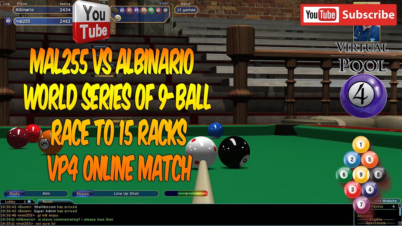 Mal255 vs Albinario | Last 4 | Full Match | World Series of 9-Ball Online | Virtual Pool 4