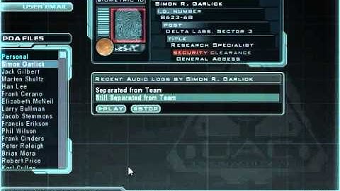 Doom 3 - Simon Garlick PDA