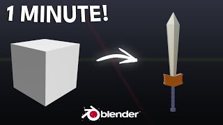 Create a Low Poly Sword in Blender in 1 Minute!