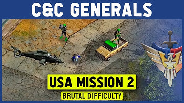 C&C Generals - USA Mission 2 - Treasure Hunt [Brutal / Patch 1.08] 1080p