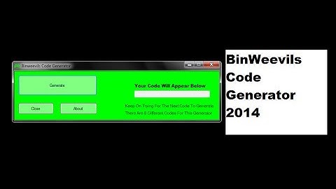 BinWeevils Code Generator 2014