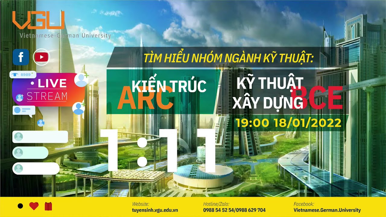 LiveStream #5: Tìm hiểu nhóm ngành Kiến Trúc và Kỹ... - youtube