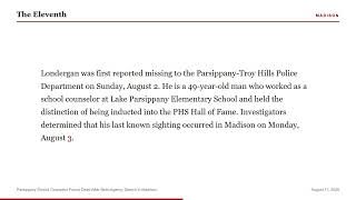 Parsippany School Counselor Found Dead After Multi-Agency Search in Madison