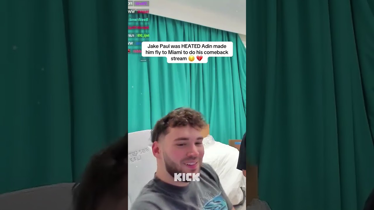 Jake Paul was HEATED Adin made him fly to Miami to do his comeback stream 😔 💔