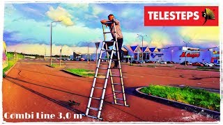 Обзор телескопической лестницы-стремянки TELESTEPS Combi Line 3,0 m