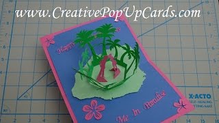 Kiss in Paradise Pop Up Card Tutorial @creativepopupcards