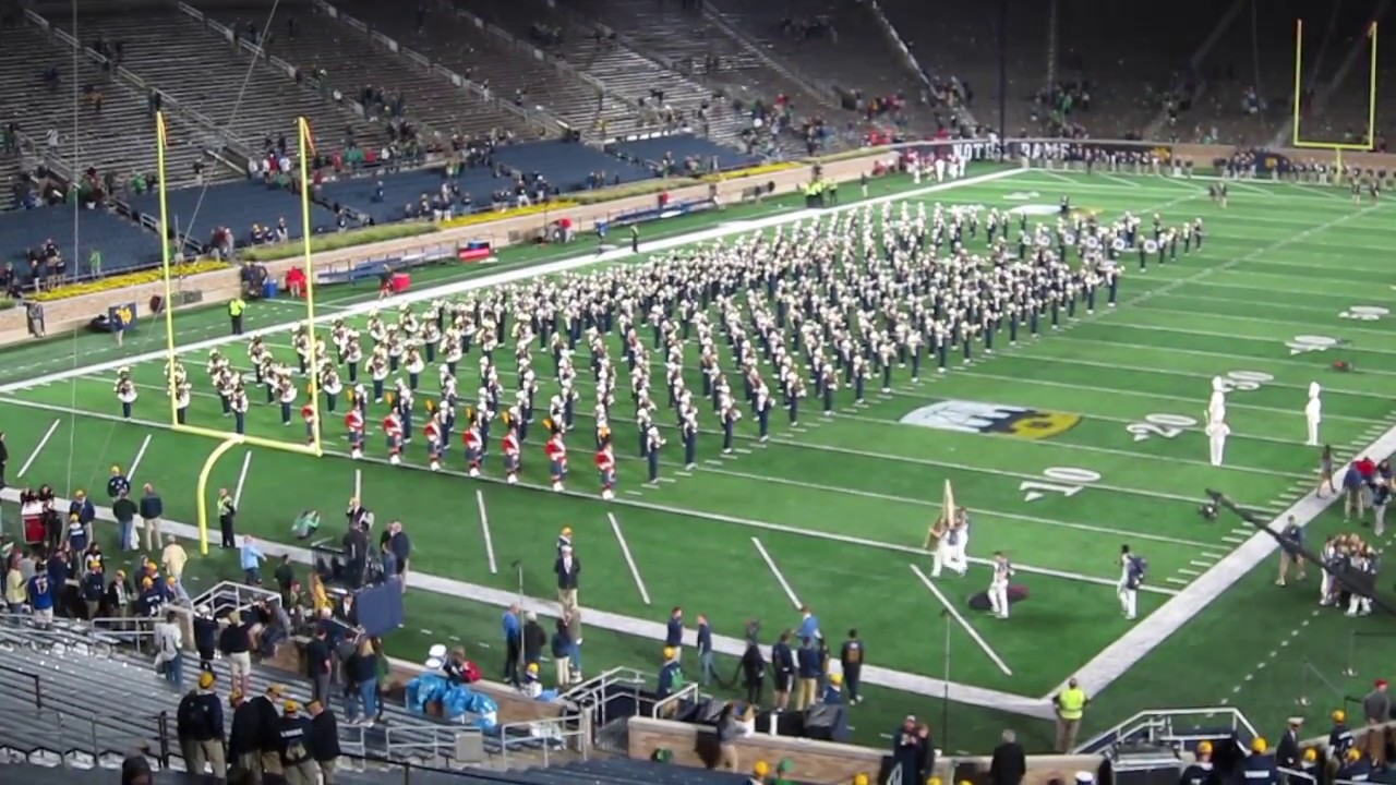 Notre Dame Marching Band March Out of Stadium 93017 (Miami of OH