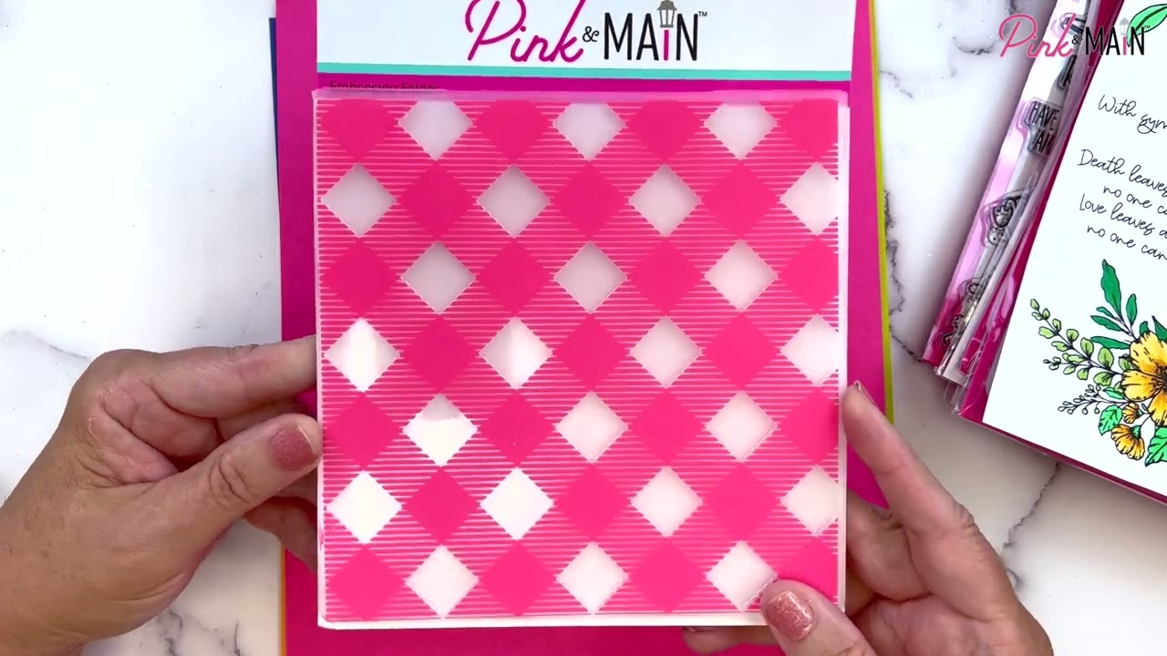 Buffalo Plaid 6x6 Embossing Folder - Pink and Main LLC
