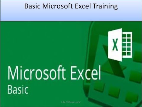 Excel Training I Beginners I Basics II - YouTube