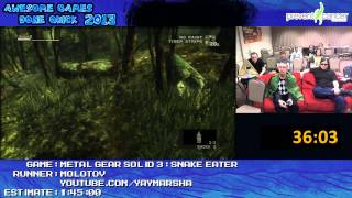 Metal Gear Solid 3: Snake Eater - Speed Run in 1:29:12 by Molotov live for AGDQ 2013