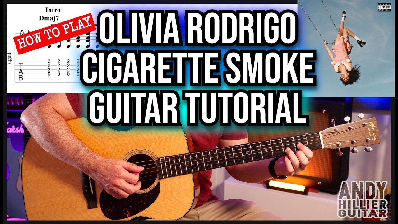 Olivia Rodrigo - cigarette smoke Guitar Lesson | Full Song Chord Tutorial