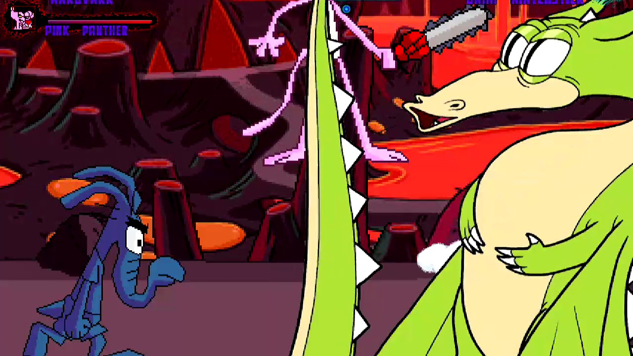 Mugen request Blue Aardvark & Pink Panther vs Grim Matchstick