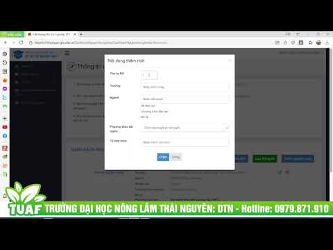 Hướng dẫn đăng kí xét tuyển NV vào ĐH Nông Lâm Thái Nguyên - youtube