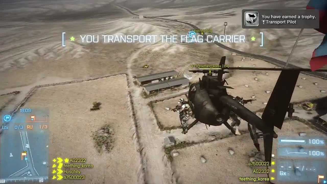 Battlefield 3 | End Game | Transport Pilot Trophy