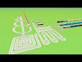 EIGHT CRAZY TRAINS CROSSING SNAKE 💝 RISKY SLIDE TRACK RAILROAD RAILWORK BEANG DRIVE 
