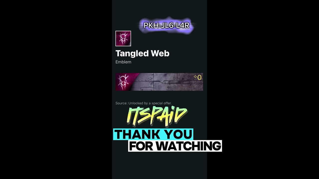 Destiny 2 Emblem giveaway… Subscribe for more.. 