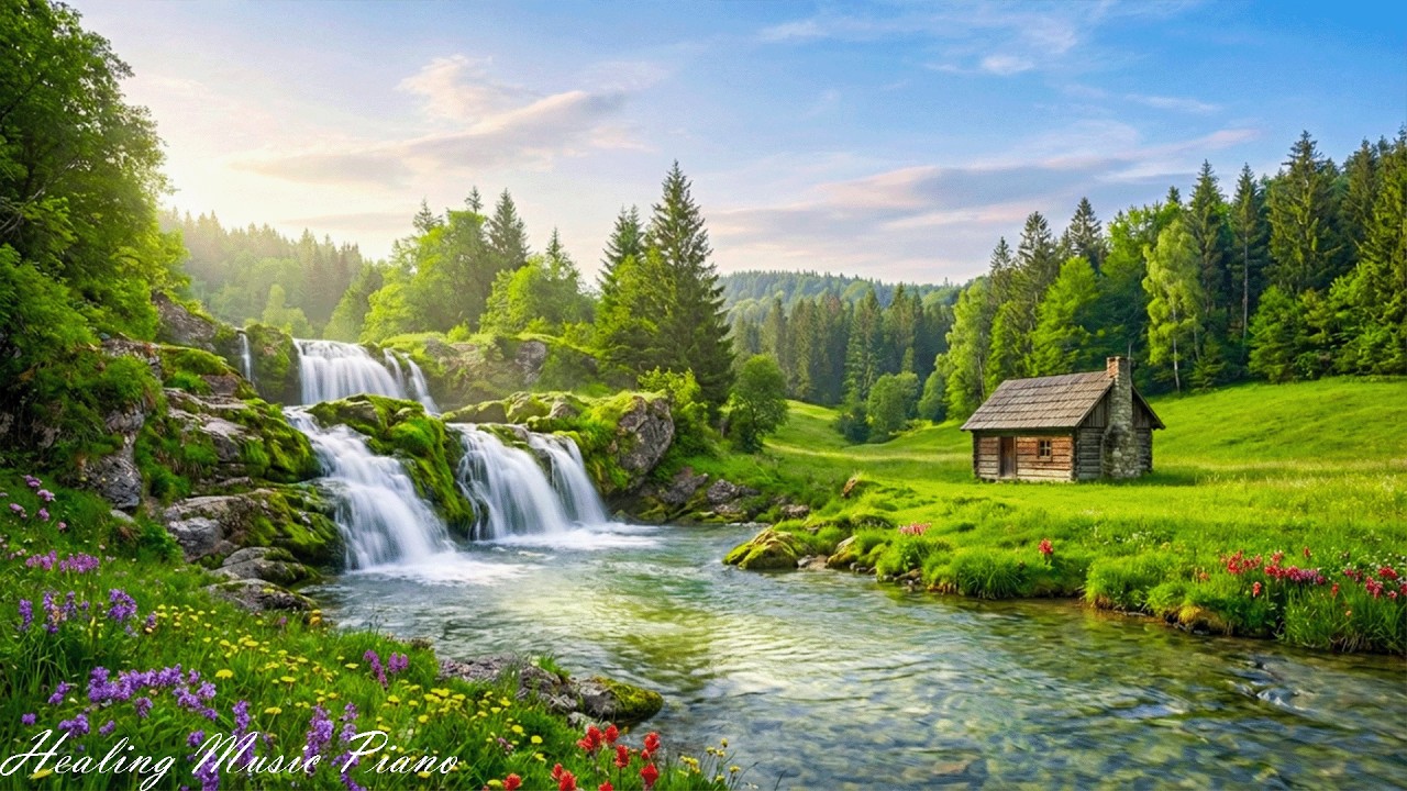 Нежная фортепианная музыка и природа 🌿 Расслабляющая музыка для сна, успокаивающая разум и тело | Ц