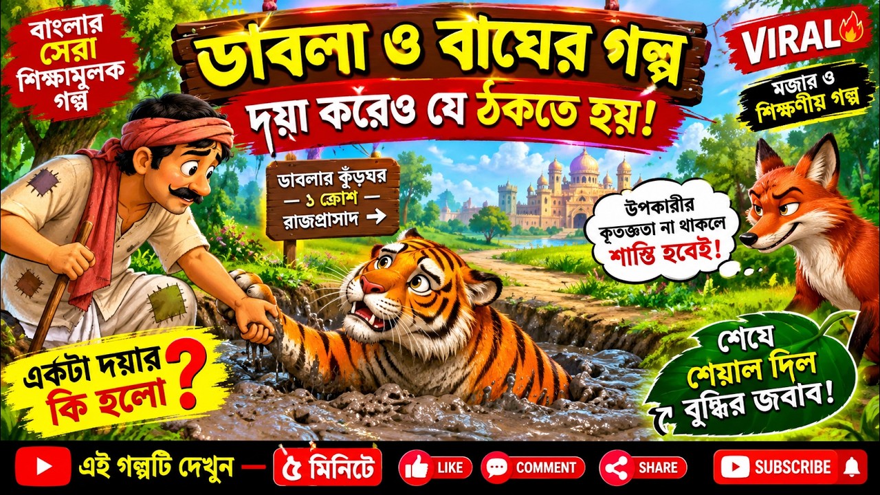 ডাবলা ও বাঘের গল্প | দয়া করেও যে ঠকতে হয়! | Dabla O Bagher Golpo ...