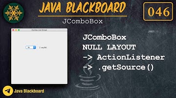 046 Java Dersleri : JComboBox getSource() ActionListener