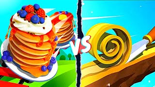 Pancake Run VS Spiral Roll Relaxing Gameplay Android Games All levels Mobile Gameplay screenshot 5