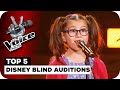 TOP 5 DISNEY BLIND AUDITIONS | The Voice Kids