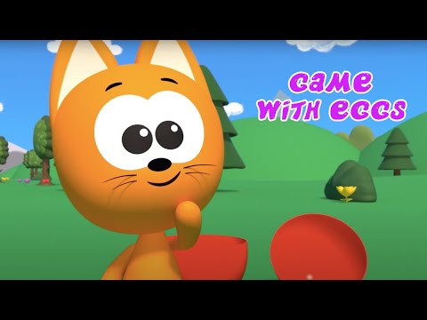 MEOW MEOW KITTY GAMES 😸 YUMMY GAME WITH SURPRISE EGGS 🌈 Learn colors!
