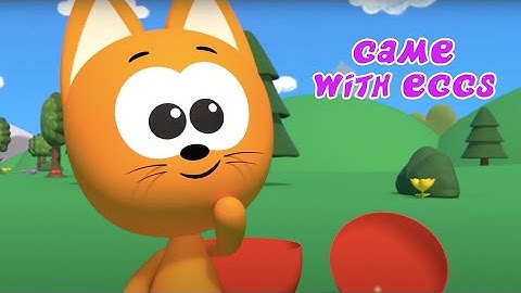 MEOW MEOW KITTY GAMES 😸  YUMMY GAME WITH SURPRISE EGGS 🌈 Learn colors!