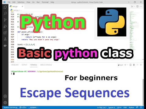 Python Tutorial | Escape Sequences (beginners)