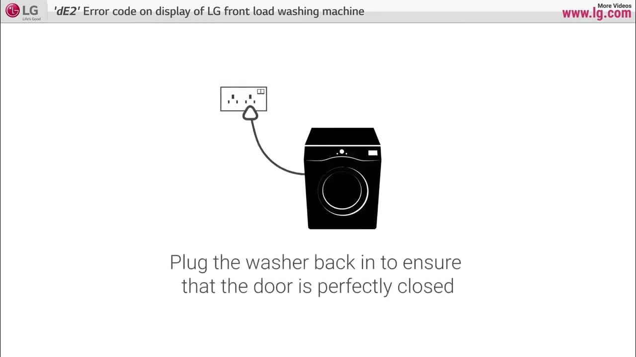 [Front Load Washer] de2 Error On Display YouTube
