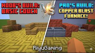NOOB vs PRO: Minecraft Copper Blast Furnace Build Battle! (RiyuGaming)