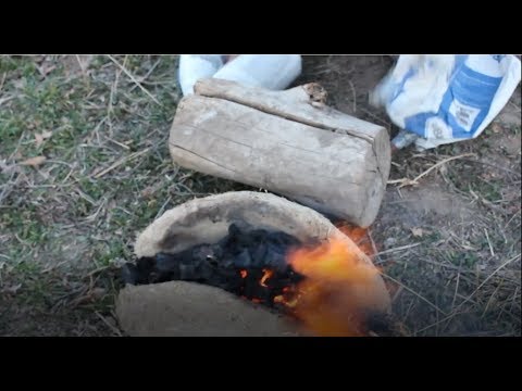 Most Primitive Forge You'll Ever See:  Testing the Bag Bellows