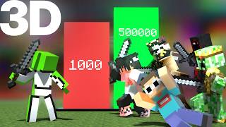 Dream Vs Hunters Minecraft - 3D Power Levels