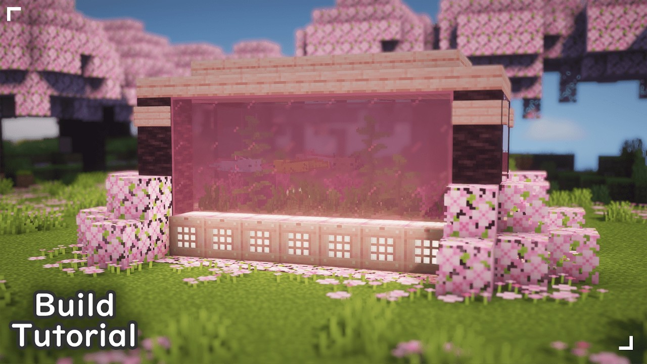 🌸 Simple Cherry Blossom Fish Tank 🐟 | Minecraft Tutorial