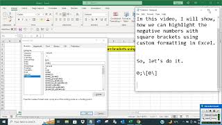 Highlight negative numbers with square brackets using custom formatting in Excel