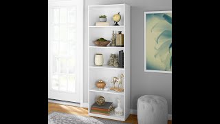 Mainstays 5-Shelf Bookcase Guided Assembly