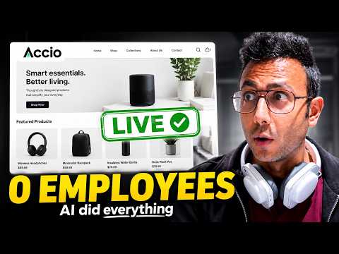 I Built a Shopify Store Using ONLY AI Agents (Zero Employees)! Ft. Accio Work!