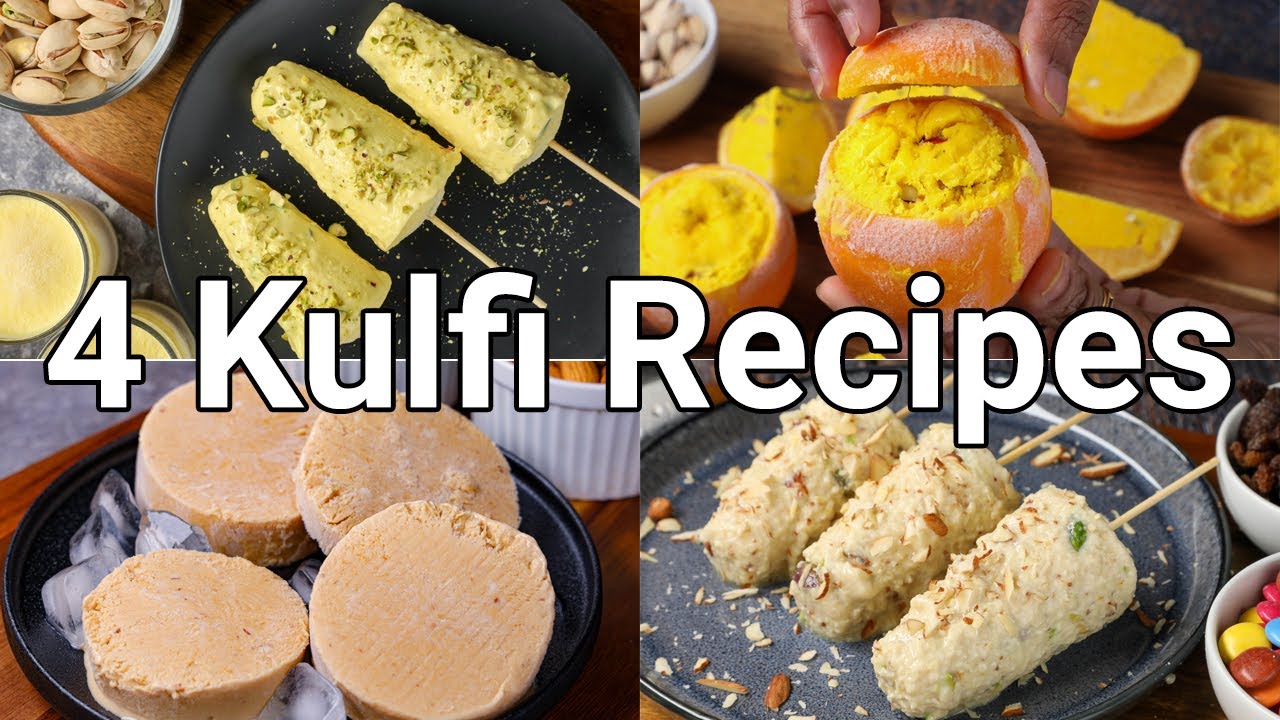 4 Types of Kulfi Recipes for this Summer | Authentic & Tasty Kulfi Instant Ice Cream Recipes | Hebbar | Hebbars Kitchen