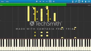 Video thumbnail of "piano la Rebelión (solo) - joe arroyo - piano tutorial -Synthesia"