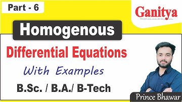 homogeneous differential equation |  ganitya