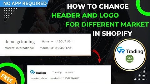 Different Logo and Menu in header for Shopify market | Shopify Markets tutorial