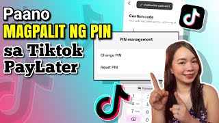 PAANO MAGCHANGE PIN SA TIKTOK PAYLATER | Riencyll Cabile