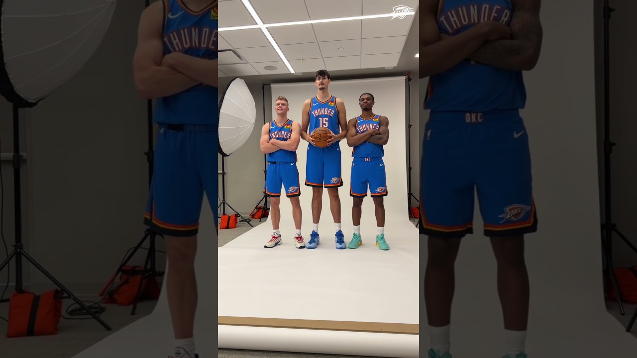 Looking good in Thunder blue 🎽 #okcthunder