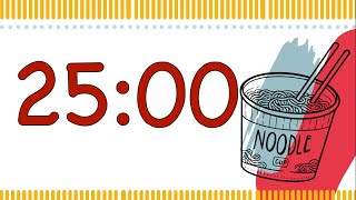 25 Minute Ramen Noodle Timer (Synth Tones at End)
