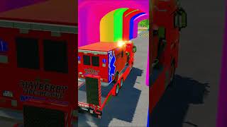 TRANSPORTING POLICE CARS, FIRE DEPARTMENT, AMBULANCE VEHICLES WITH TRUCKS ! Farming Simulator 22