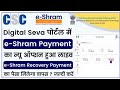 CSC eShram Payment Recovery Report and Vle payment Portal Vle Login  CSC eShram Update Adarsh Seva