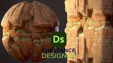 Stylized Brown Cliff Rock -Substance 3D Designer
